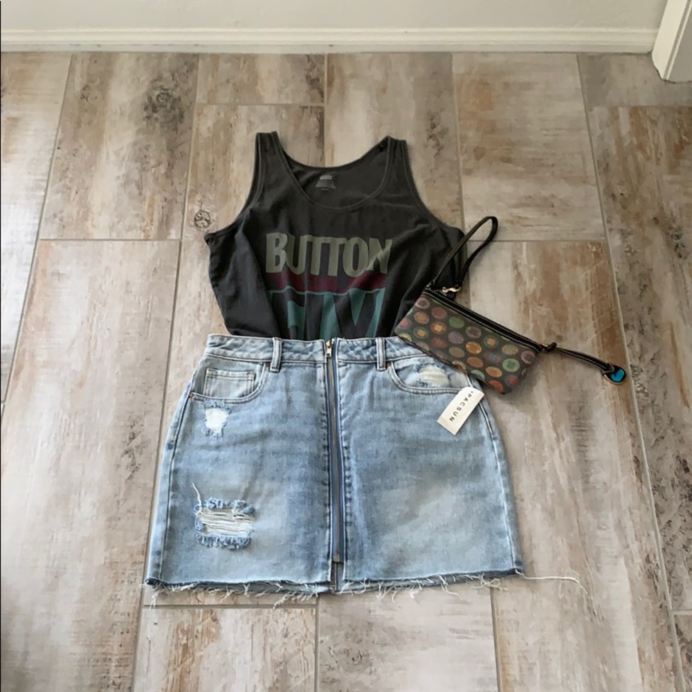 Pacsun Distressed Denim skirt